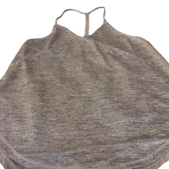 Philosophy size large gray slight silver metallic racer back curved hem - Picture 1 of 11